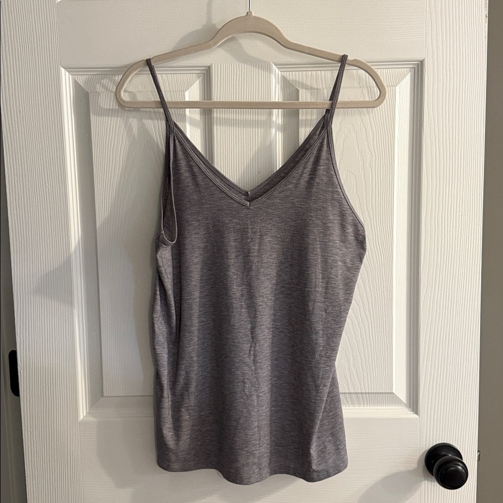 Athleta Heather Gray V-Neck Tank